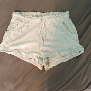 white soft/flowy shorts